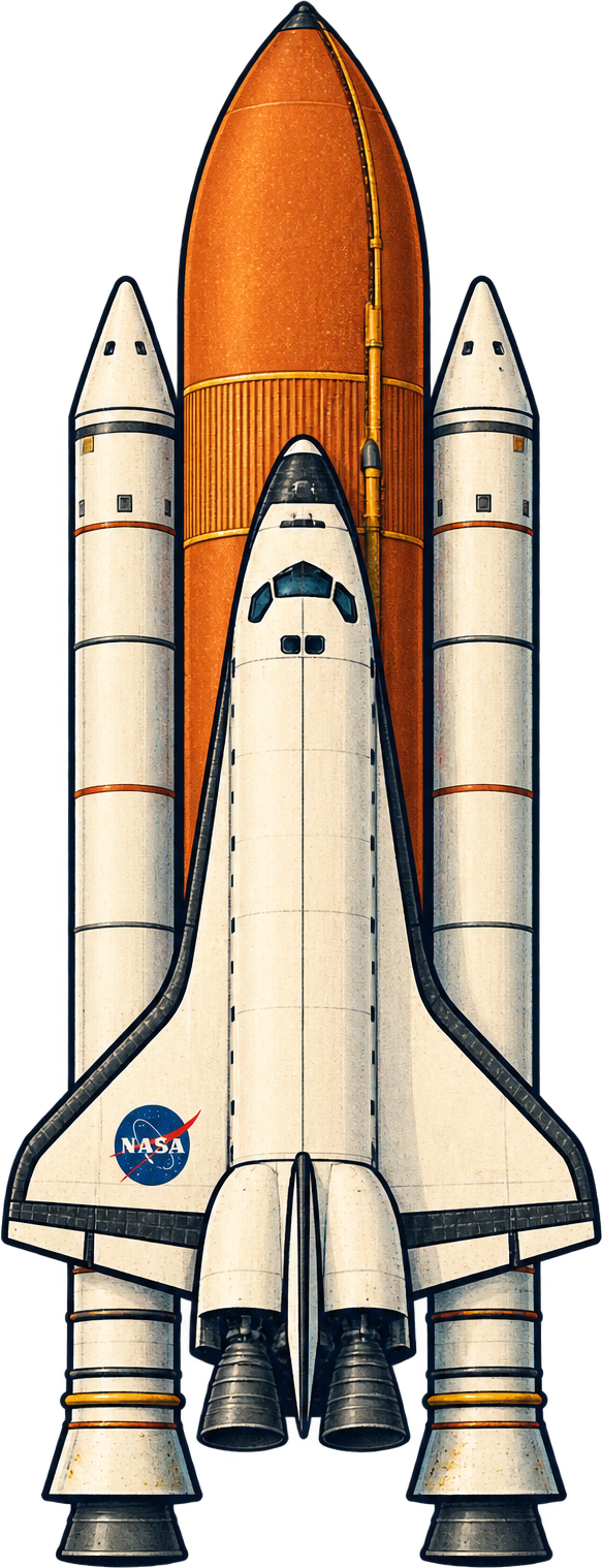 Space Shuttle launch stack