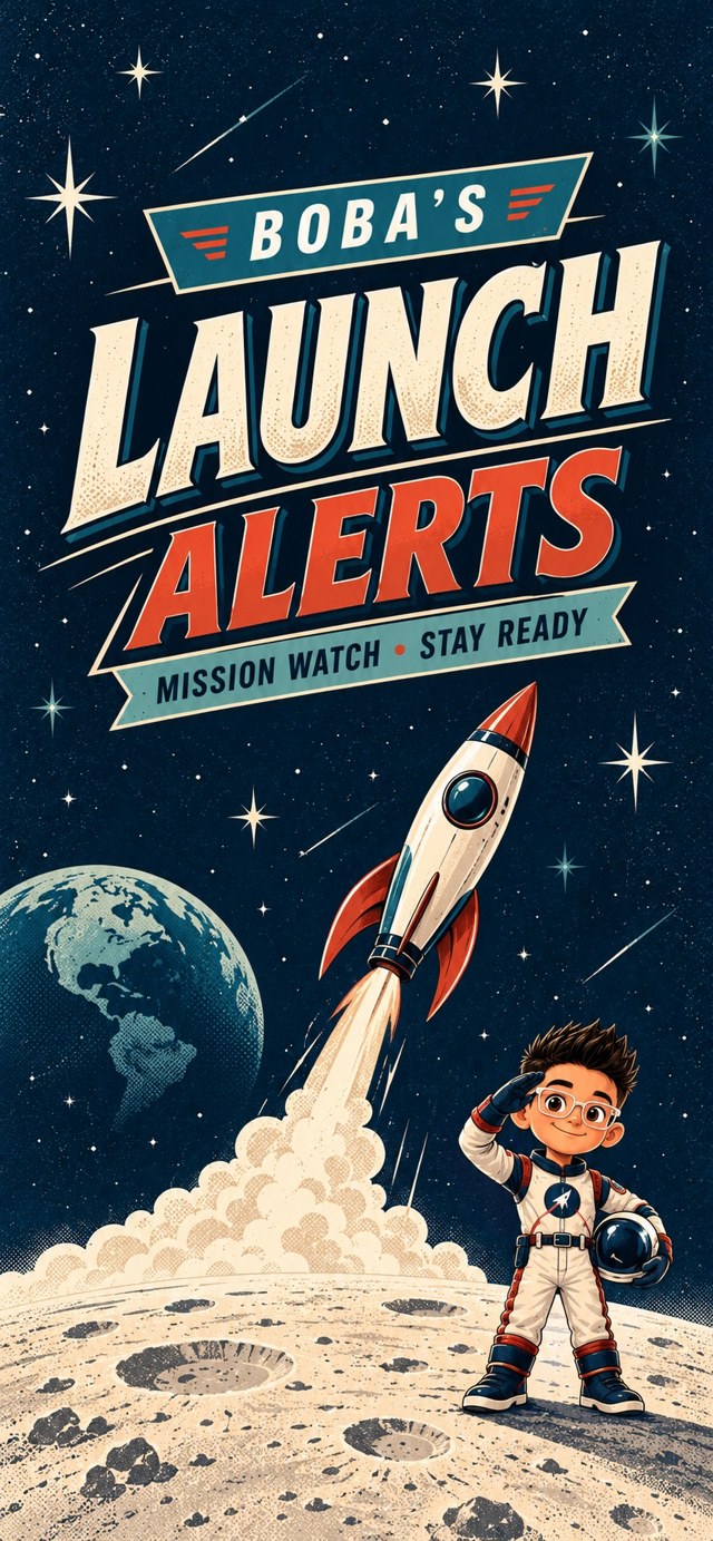 Boba's Launch Alerts poster